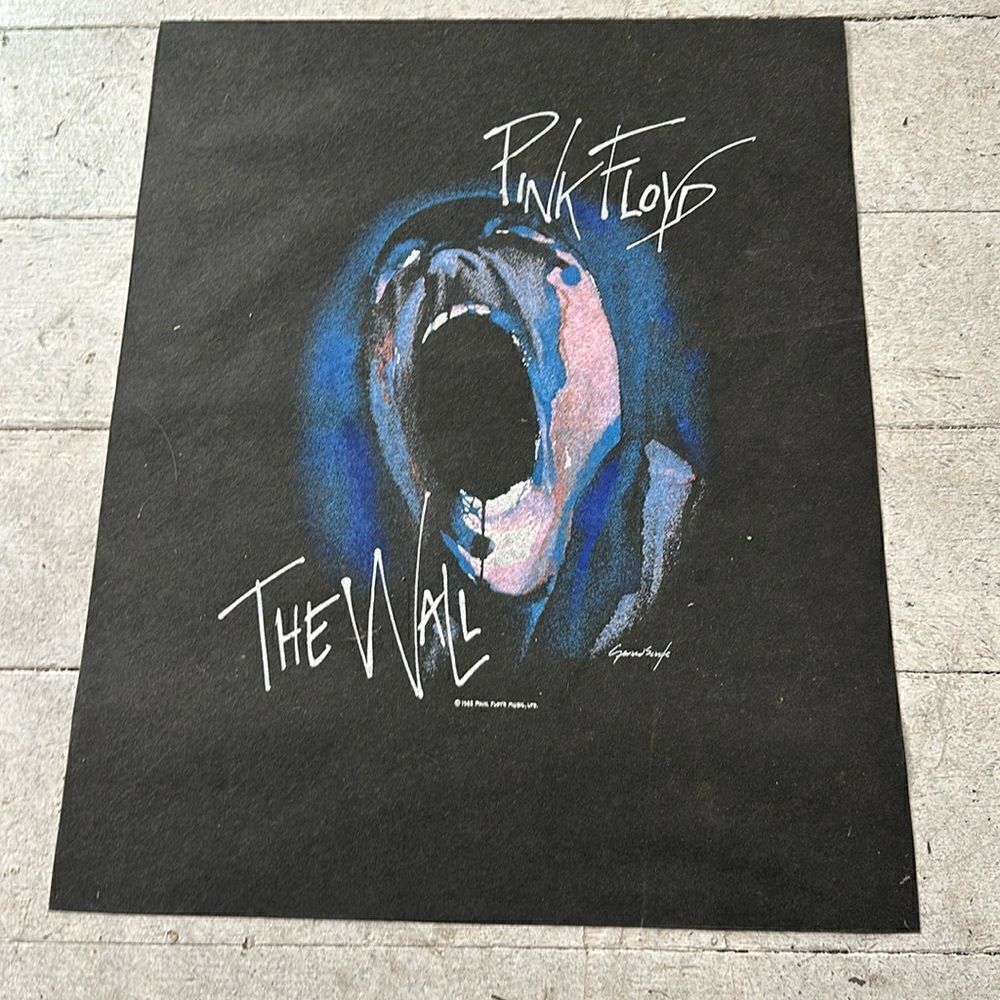 Vintage 82 Gerald Scarfe Pink Floyd The Wall Painting On Felted Fabric